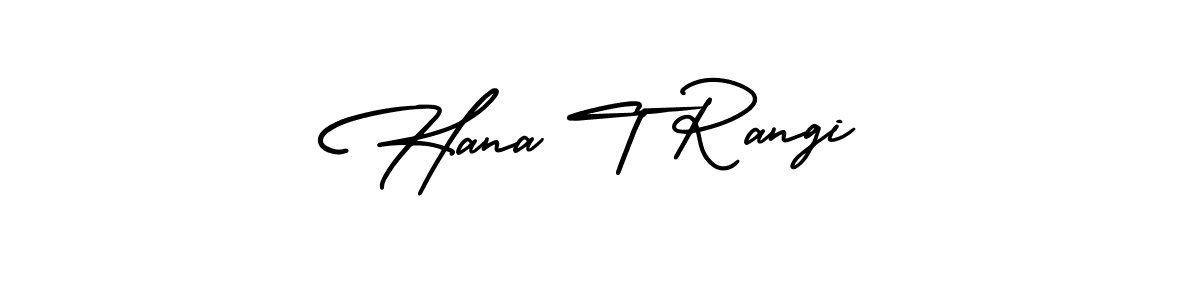 It looks lik you need a new signature style for name Hana T Rangi. Design unique handwritten (AmerikaSignatureDemo-Regular) signature with our free signature maker in just a few clicks. Hana T Rangi signature style 3 images and pictures png