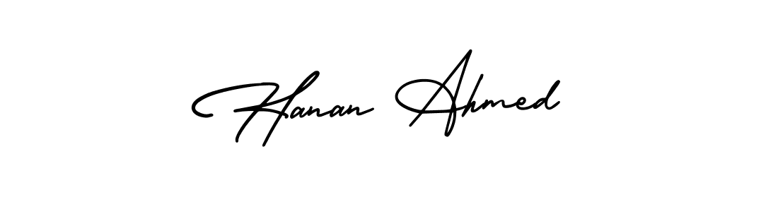 You can use this online signature creator to create a handwritten signature for the name Hanan Ahmed. This is the best online autograph maker. Hanan Ahmed signature style 3 images and pictures png