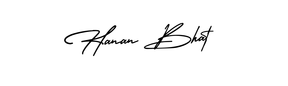How to make Hanan Bhat name signature. Use AmerikaSignatureDemo-Regular style for creating short signs online. This is the latest handwritten sign. Hanan Bhat signature style 3 images and pictures png