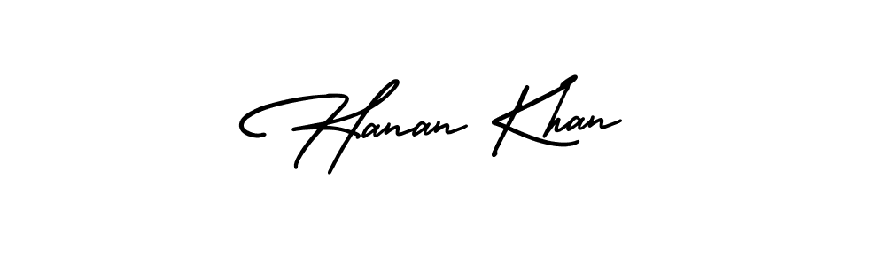 Create a beautiful signature design for name Hanan Khan. With this signature (AmerikaSignatureDemo-Regular) fonts, you can make a handwritten signature for free. Hanan Khan signature style 3 images and pictures png
