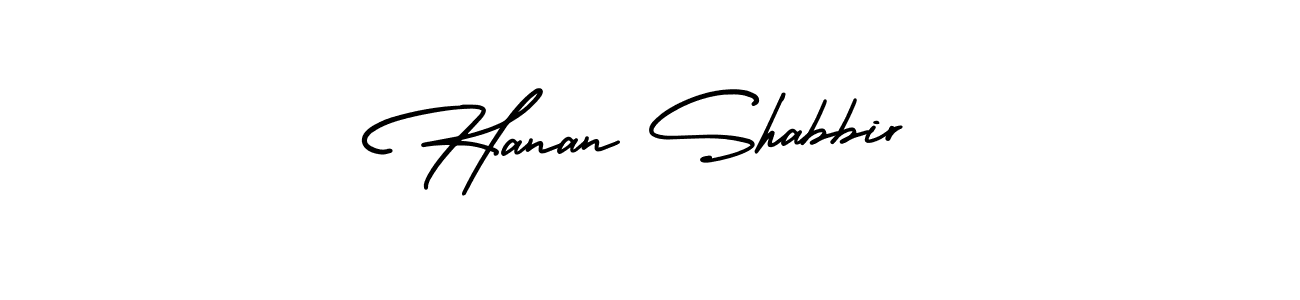 The best way (AmerikaSignatureDemo-Regular) to make a short signature is to pick only two or three words in your name. The name Hanan Shabbir include a total of six letters. For converting this name. Hanan Shabbir signature style 3 images and pictures png