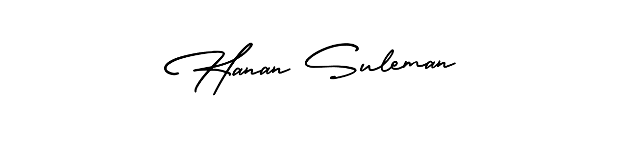 How to Draw Hanan Suleman signature style? AmerikaSignatureDemo-Regular is a latest design signature styles for name Hanan Suleman. Hanan Suleman signature style 3 images and pictures png