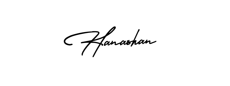 Hanashan stylish signature style. Best Handwritten Sign (AmerikaSignatureDemo-Regular) for my name. Handwritten Signature Collection Ideas for my name Hanashan. Hanashan signature style 3 images and pictures png