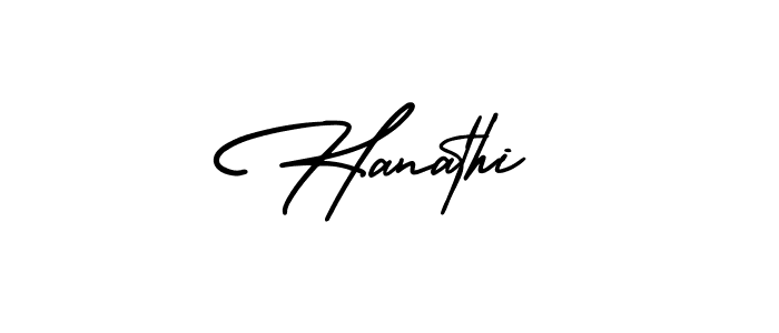 How to Draw Hanathi signature style? AmerikaSignatureDemo-Regular is a latest design signature styles for name Hanathi. Hanathi signature style 3 images and pictures png