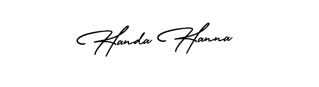 Also we have Handa Hanna name is the best signature style. Create professional handwritten signature collection using AmerikaSignatureDemo-Regular autograph style. Handa Hanna signature style 3 images and pictures png