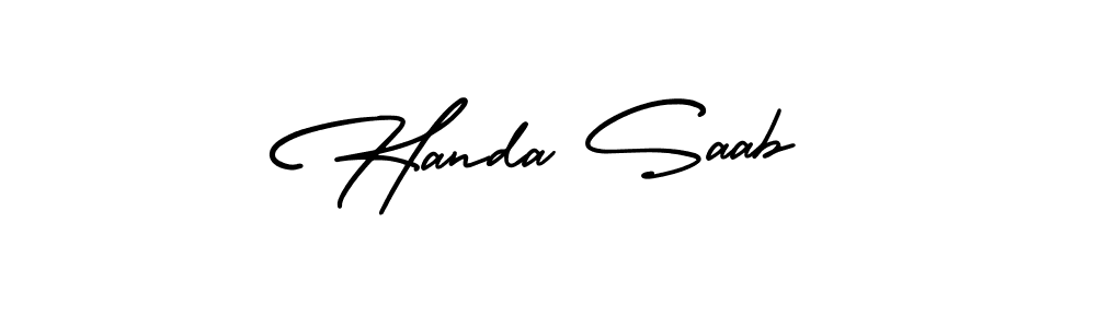 It looks lik you need a new signature style for name Handa Saab. Design unique handwritten (AmerikaSignatureDemo-Regular) signature with our free signature maker in just a few clicks. Handa Saab signature style 3 images and pictures png