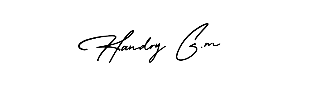 Also You can easily find your signature by using the search form. We will create Handry G.m name handwritten signature images for you free of cost using AmerikaSignatureDemo-Regular sign style. Handry G.m signature style 3 images and pictures png