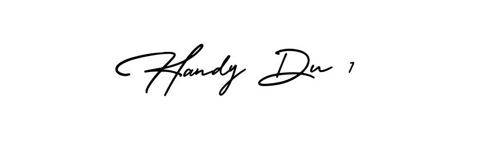 Once you've used our free online signature maker to create your best signature AmerikaSignatureDemo-Regular style, it's time to enjoy all of the benefits that Handy Du 7 name signing documents. Handy Du 7 signature style 3 images and pictures png