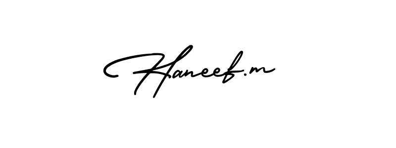 Best and Professional Signature Style for Haneef.m. AmerikaSignatureDemo-Regular Best Signature Style Collection. Haneef.m signature style 3 images and pictures png