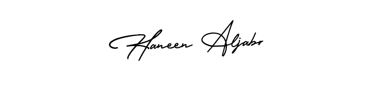 if you are searching for the best signature style for your name Haneen Aljabr. so please give up your signature search. here we have designed multiple signature styles  using AmerikaSignatureDemo-Regular. Haneen Aljabr signature style 3 images and pictures png