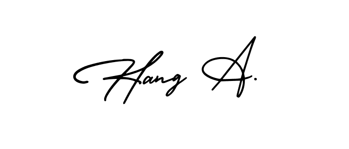 Also we have Hang A. name is the best signature style. Create professional handwritten signature collection using AmerikaSignatureDemo-Regular autograph style. Hang A. signature style 3 images and pictures png