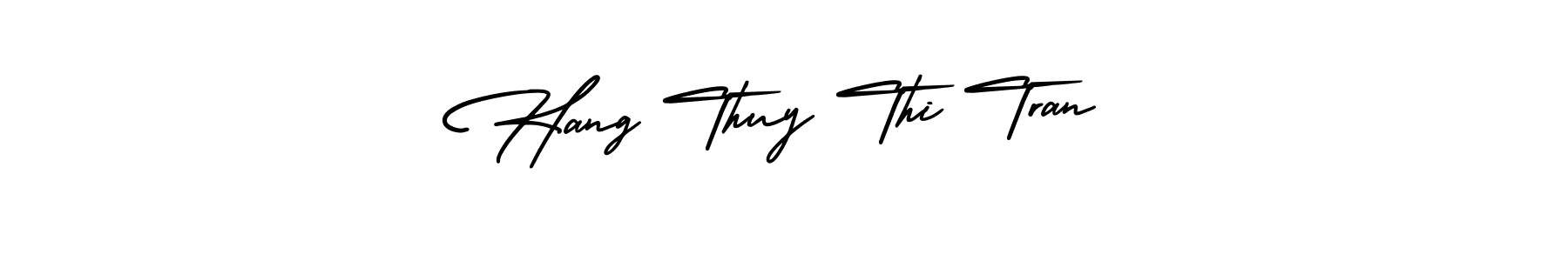 The best way (AmerikaSignatureDemo-Regular) to make a short signature is to pick only two or three words in your name. The name Hang Thuy Thi Tran include a total of six letters. For converting this name. Hang Thuy Thi Tran signature style 3 images and pictures png