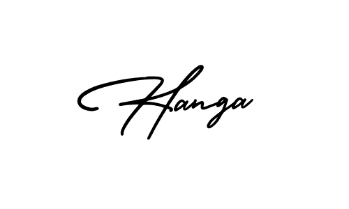 Hanga stylish signature style. Best Handwritten Sign (AmerikaSignatureDemo-Regular) for my name. Handwritten Signature Collection Ideas for my name Hanga. Hanga signature style 3 images and pictures png