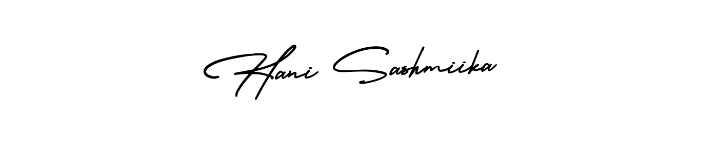 Best and Professional Signature Style for Hani Sashmiika. AmerikaSignatureDemo-Regular Best Signature Style Collection. Hani Sashmiika signature style 3 images and pictures png