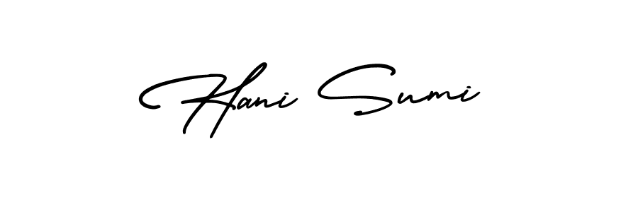 Make a beautiful signature design for name Hani Sumi. With this signature (AmerikaSignatureDemo-Regular) style, you can create a handwritten signature for free. Hani Sumi signature style 3 images and pictures png