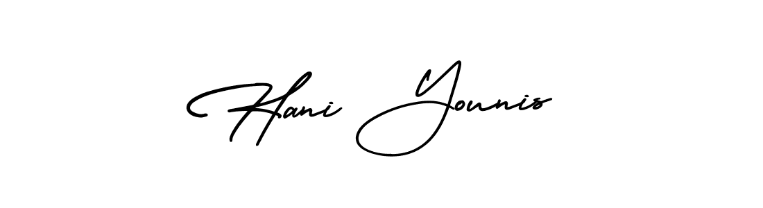 Also You can easily find your signature by using the search form. We will create Hani Younis name handwritten signature images for you free of cost using AmerikaSignatureDemo-Regular sign style. Hani Younis signature style 3 images and pictures png