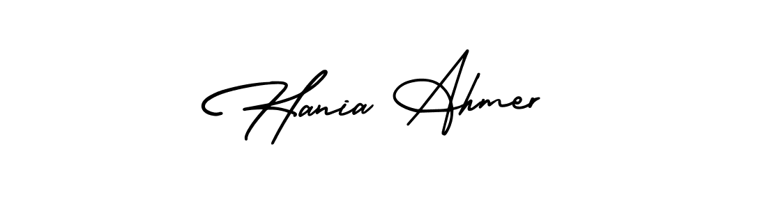 Similarly AmerikaSignatureDemo-Regular is the best handwritten signature design. Signature creator online .You can use it as an online autograph creator for name Hania Ahmer. Hania Ahmer signature style 3 images and pictures png