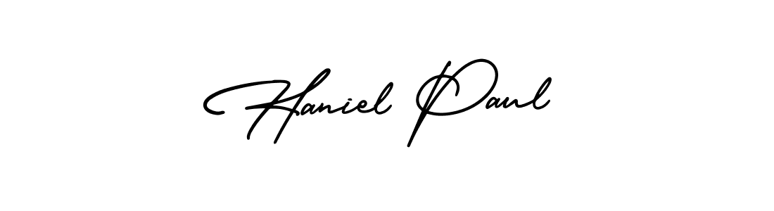 Make a beautiful signature design for name Haniel Paul. Use this online signature maker to create a handwritten signature for free. Haniel Paul signature style 3 images and pictures png
