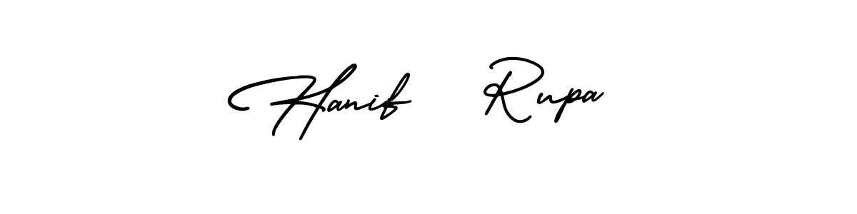 This is the best signature style for the Hanif   Rupa name. Also you like these signature font (AmerikaSignatureDemo-Regular). Mix name signature. Hanif   Rupa signature style 3 images and pictures png