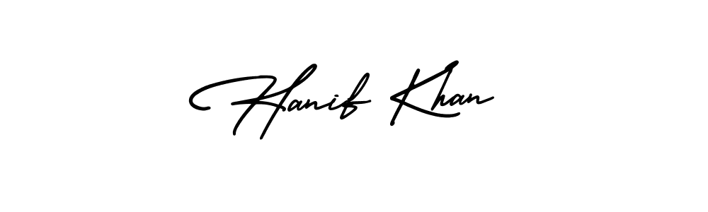 Hanif Khan stylish signature style. Best Handwritten Sign (AmerikaSignatureDemo-Regular) for my name. Handwritten Signature Collection Ideas for my name Hanif Khan. Hanif Khan signature style 3 images and pictures png