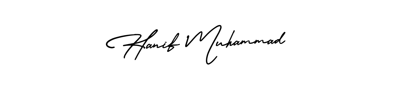 Create a beautiful signature design for name Hanif Muhammad. With this signature (AmerikaSignatureDemo-Regular) fonts, you can make a handwritten signature for free. Hanif Muhammad signature style 3 images and pictures png