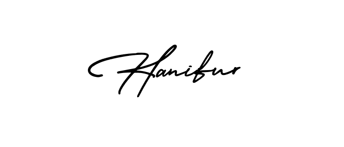 You should practise on your own different ways (AmerikaSignatureDemo-Regular) to write your name (Hanifur) in signature. don't let someone else do it for you. Hanifur signature style 3 images and pictures png