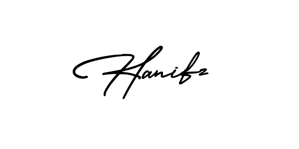 Hanifz stylish signature style. Best Handwritten Sign (AmerikaSignatureDemo-Regular) for my name. Handwritten Signature Collection Ideas for my name Hanifz. Hanifz signature style 3 images and pictures png