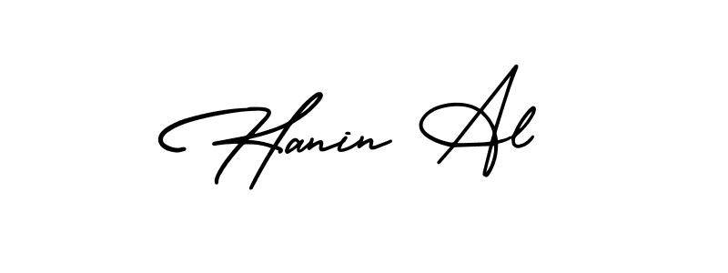 How to make Hanin Al signature? AmerikaSignatureDemo-Regular is a professional autograph style. Create handwritten signature for Hanin Al name. Hanin Al signature style 3 images and pictures png