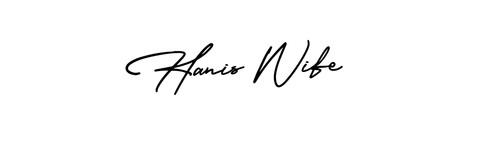 Create a beautiful signature design for name Hanis Wife. With this signature (AmerikaSignatureDemo-Regular) fonts, you can make a handwritten signature for free. Hanis Wife signature style 3 images and pictures png