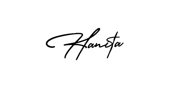Make a beautiful signature design for name Hanita. With this signature (AmerikaSignatureDemo-Regular) style, you can create a handwritten signature for free. Hanita signature style 3 images and pictures png
