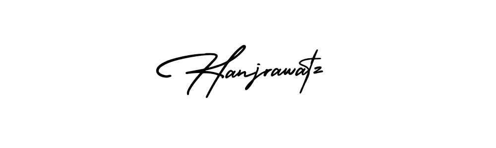 The best way (AmerikaSignatureDemo-Regular) to make a short signature is to pick only two or three words in your name. The name Hanjrawatz include a total of six letters. For converting this name. Hanjrawatz signature style 3 images and pictures png