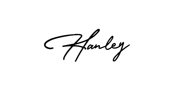 How to make Hanley name signature. Use AmerikaSignatureDemo-Regular style for creating short signs online. This is the latest handwritten sign. Hanley signature style 3 images and pictures png