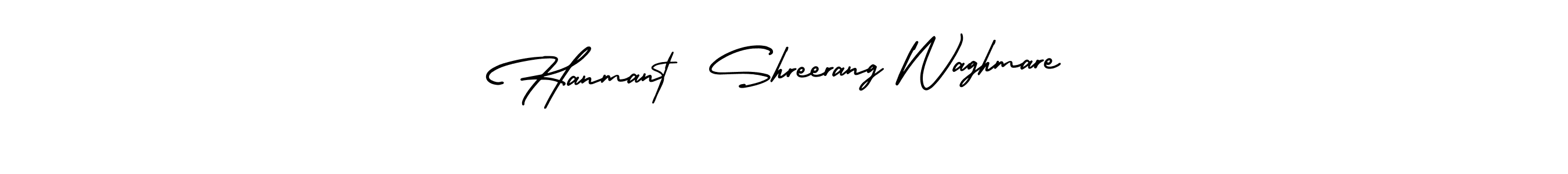 Make a beautiful signature design for name Hanmant  Shreerang Waghmare. Use this online signature maker to create a handwritten signature for free. Hanmant  Shreerang Waghmare signature style 3 images and pictures png