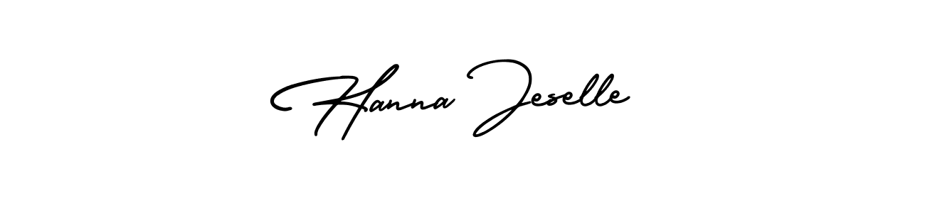 Hanna Jeselle stylish signature style. Best Handwritten Sign (AmerikaSignatureDemo-Regular) for my name. Handwritten Signature Collection Ideas for my name Hanna Jeselle. Hanna Jeselle signature style 3 images and pictures png