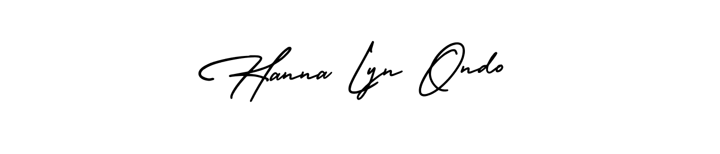 if you are searching for the best signature style for your name Hanna Lyn Ondo. so please give up your signature search. here we have designed multiple signature styles  using AmerikaSignatureDemo-Regular. Hanna Lyn Ondo signature style 3 images and pictures png
