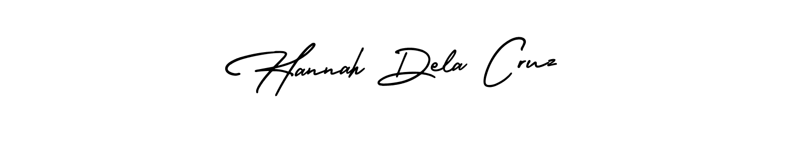 How to make Hannah Dela Cruz name signature. Use AmerikaSignatureDemo-Regular style for creating short signs online. This is the latest handwritten sign. Hannah Dela Cruz signature style 3 images and pictures png