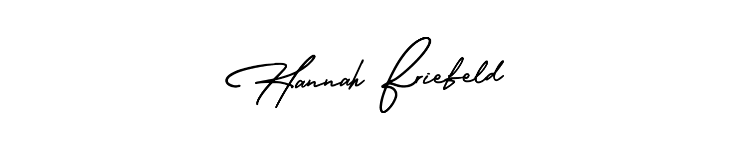 Use a signature maker to create a handwritten signature online. With this signature software, you can design (AmerikaSignatureDemo-Regular) your own signature for name Hannah Friefeld. Hannah Friefeld signature style 3 images and pictures png