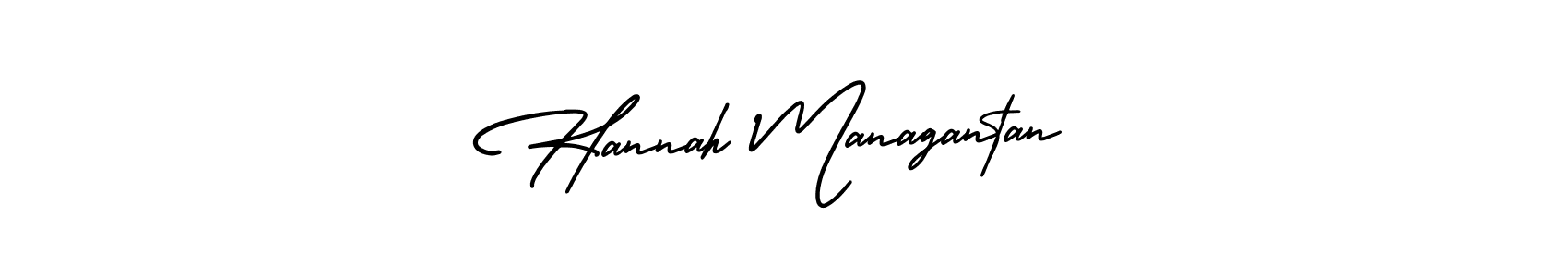 Create a beautiful signature design for name Hannah Managantan. With this signature (AmerikaSignatureDemo-Regular) fonts, you can make a handwritten signature for free. Hannah Managantan signature style 3 images and pictures png