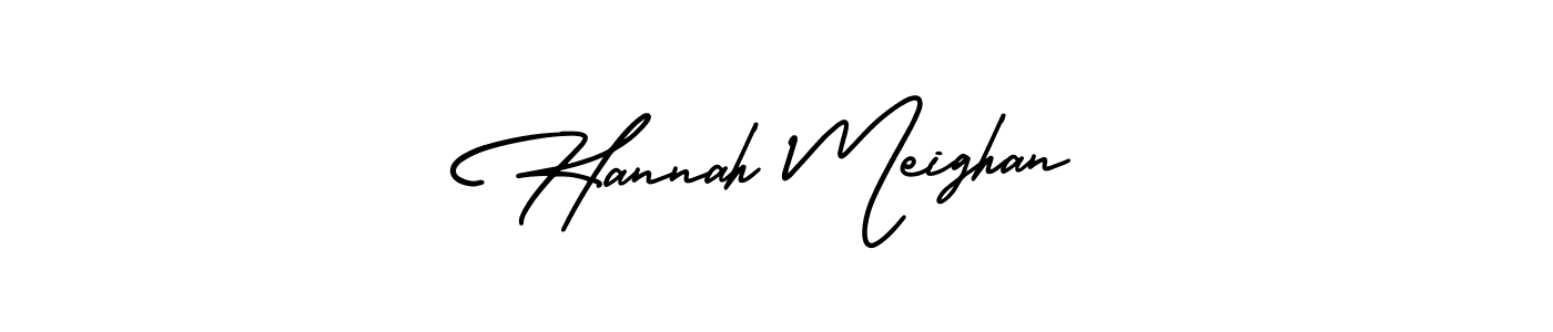 Create a beautiful signature design for name Hannah Meighan. With this signature (AmerikaSignatureDemo-Regular) fonts, you can make a handwritten signature for free. Hannah Meighan signature style 3 images and pictures png