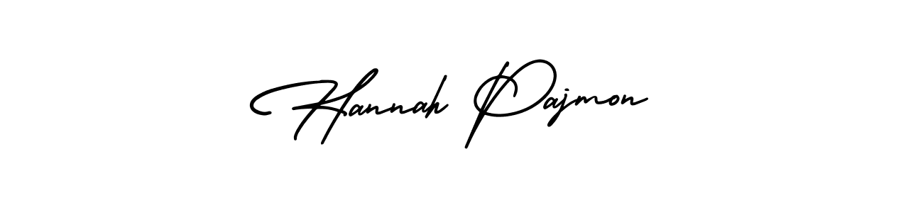 Best and Professional Signature Style for Hannah Pajmon. AmerikaSignatureDemo-Regular Best Signature Style Collection. Hannah Pajmon signature style 3 images and pictures png