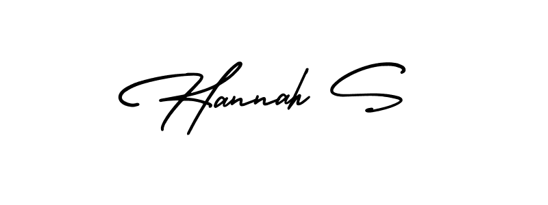 Design your own signature with our free online signature maker. With this signature software, you can create a handwritten (AmerikaSignatureDemo-Regular) signature for name Hannah S. Hannah S signature style 3 images and pictures png