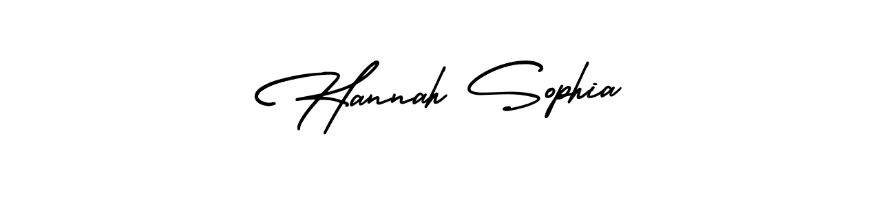 Make a beautiful signature design for name Hannah Sophia. With this signature (AmerikaSignatureDemo-Regular) style, you can create a handwritten signature for free. Hannah Sophia signature style 3 images and pictures png