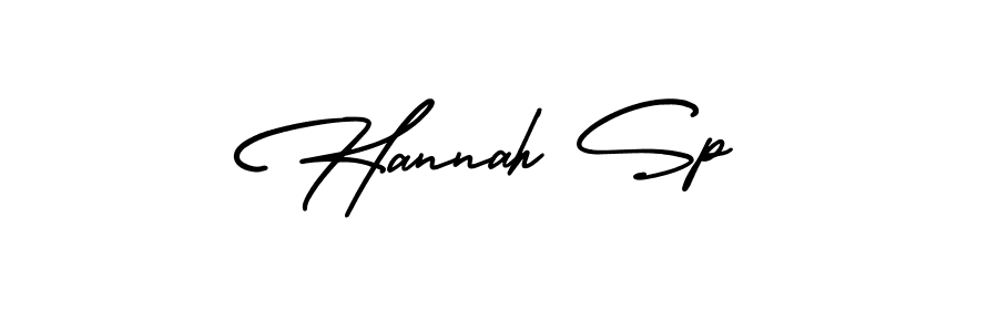Create a beautiful signature design for name Hannah Sp. With this signature (AmerikaSignatureDemo-Regular) fonts, you can make a handwritten signature for free. Hannah Sp signature style 3 images and pictures png