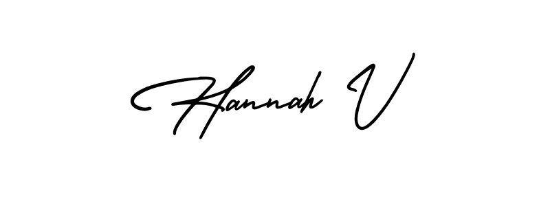 Similarly AmerikaSignatureDemo-Regular is the best handwritten signature design. Signature creator online .You can use it as an online autograph creator for name Hannah V. Hannah V signature style 3 images and pictures png