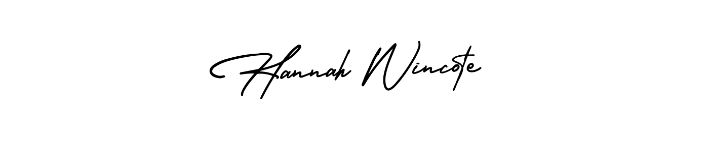 Best and Professional Signature Style for Hannah Wincote. AmerikaSignatureDemo-Regular Best Signature Style Collection. Hannah Wincote signature style 3 images and pictures png