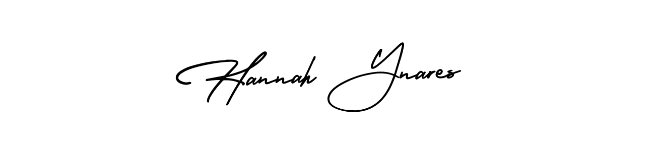 Make a beautiful signature design for name Hannah Ynares. With this signature (AmerikaSignatureDemo-Regular) style, you can create a handwritten signature for free. Hannah Ynares signature style 3 images and pictures png