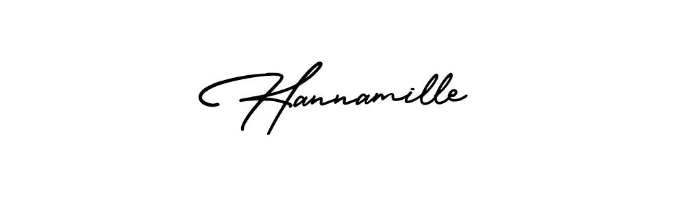 Create a beautiful signature design for name Hannamille. With this signature (AmerikaSignatureDemo-Regular) fonts, you can make a handwritten signature for free. Hannamille signature style 3 images and pictures png