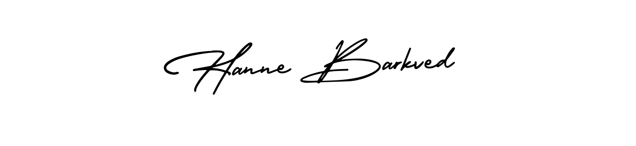 How to make Hanne Barkved signature? AmerikaSignatureDemo-Regular is a professional autograph style. Create handwritten signature for Hanne Barkved name. Hanne Barkved signature style 3 images and pictures png