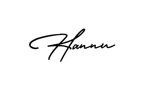 Hannu stylish signature style. Best Handwritten Sign (AmerikaSignatureDemo-Regular) for my name. Handwritten Signature Collection Ideas for my name Hannu. Hannu signature style 3 images and pictures png