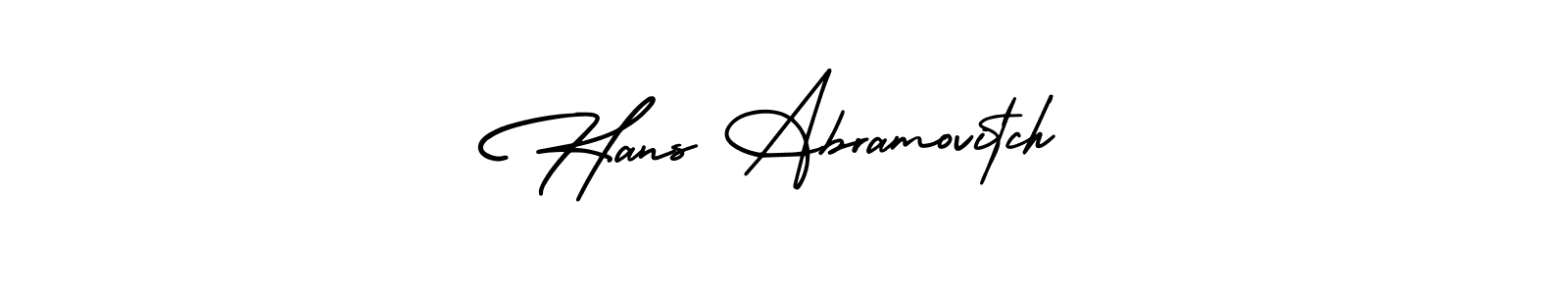 Make a beautiful signature design for name Hans Abramovitch. With this signature (AmerikaSignatureDemo-Regular) style, you can create a handwritten signature for free. Hans Abramovitch signature style 3 images and pictures png